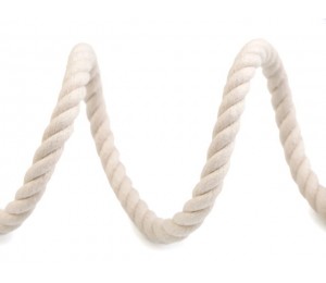 Kordelschnur aus Baumwolle Ø10 mm fest weiß